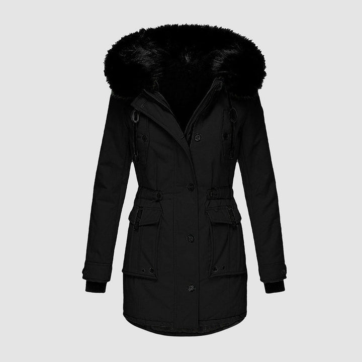 W&W Mode | Elegante Damen Winterjacke mit Pelzkragen
