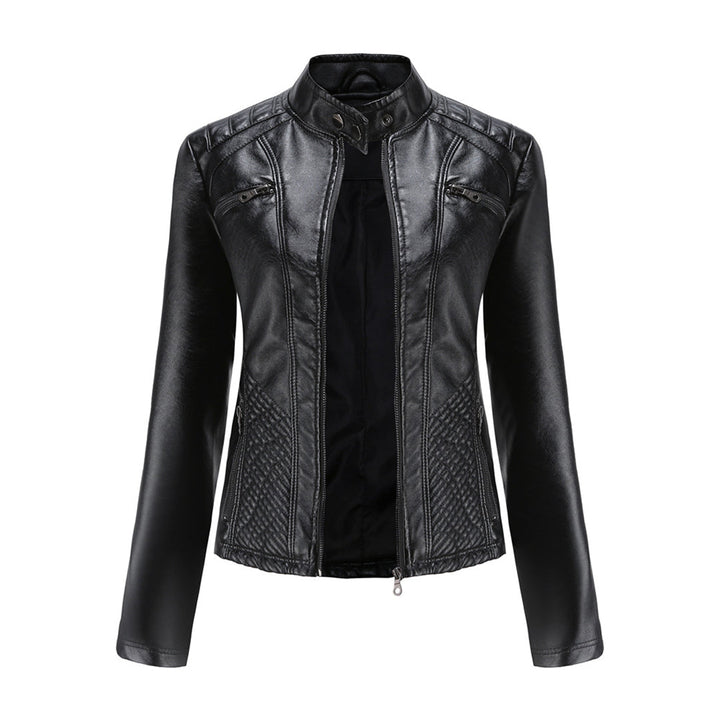 W&W Mode | Lederjacke für Damen - Modische Jacke mit Reißverschluss