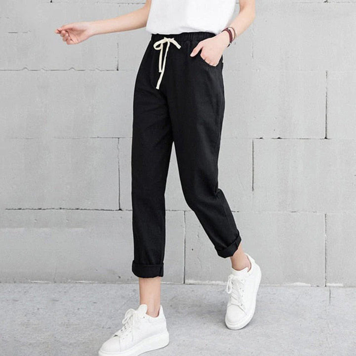 W&W Mode | Bequeme Damenhose in Schwarz, Khaki Und Blau