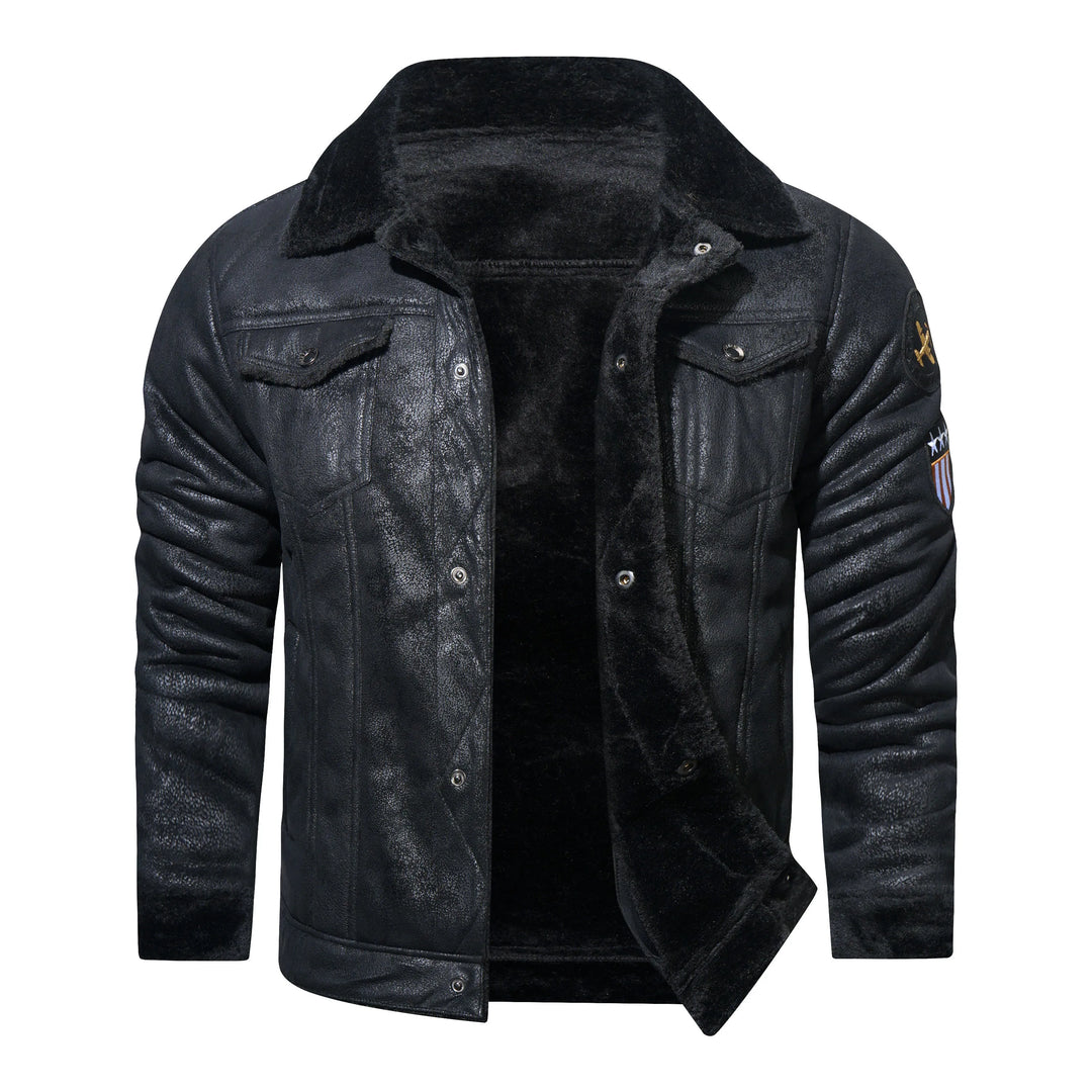 W&W Mode | Leder Pilotenjacke mit Weicher Fütterung Marinus