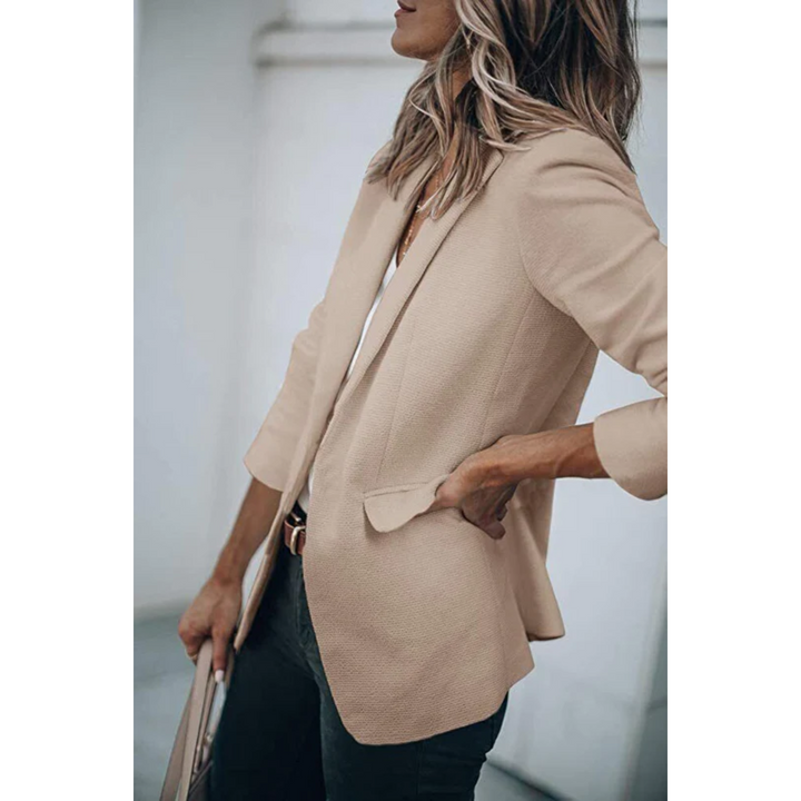 W&W Mode | Einreihiger Blazer Mit Klassischem Revers Für Frauen