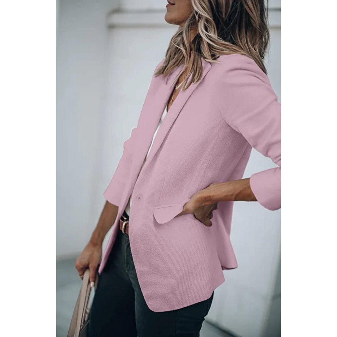 W&W Mode | Einreihiger Blazer Mit Klassischem Revers Für Frauen