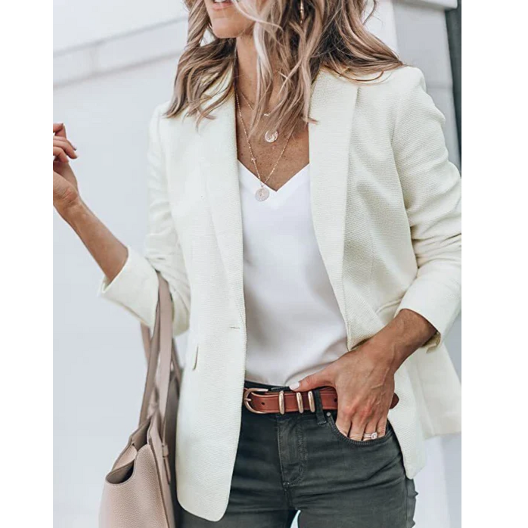 W&W Mode | Einreihiger Blazer Mit Klassischem Revers Für Frauen