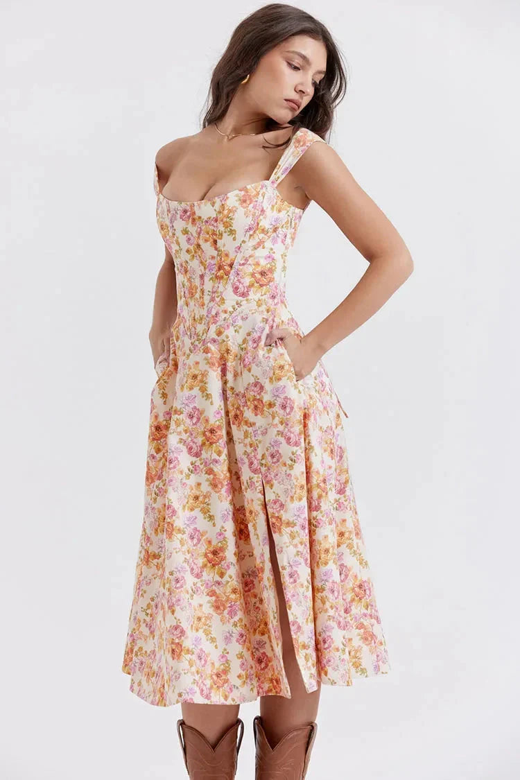 W&W Mode | Ärmelloses Korsatz Kleid Sommerkleid