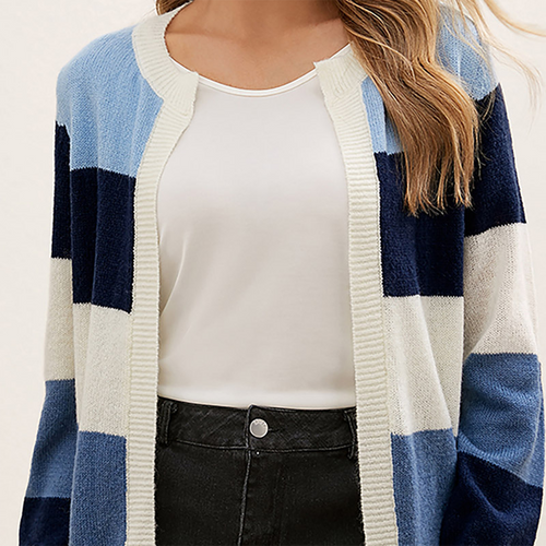 W&W Mode Bequemer Offener Cardigan: Mit Langen Ärmeln