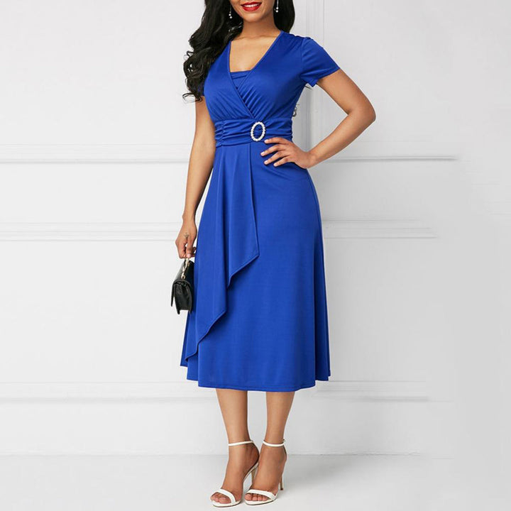 W&W Mode - Elegantes Gürtelkleid für Damen