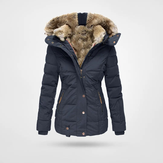 W&W Mode - Modische Winterjacke, Warm Gefüttert mit Kapuze