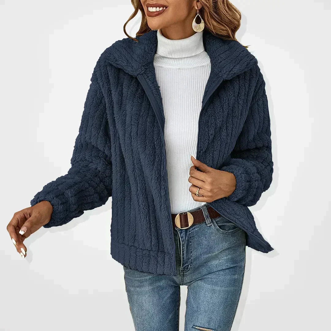 W&W Mode | bequeme Teddy Jacke für Damen