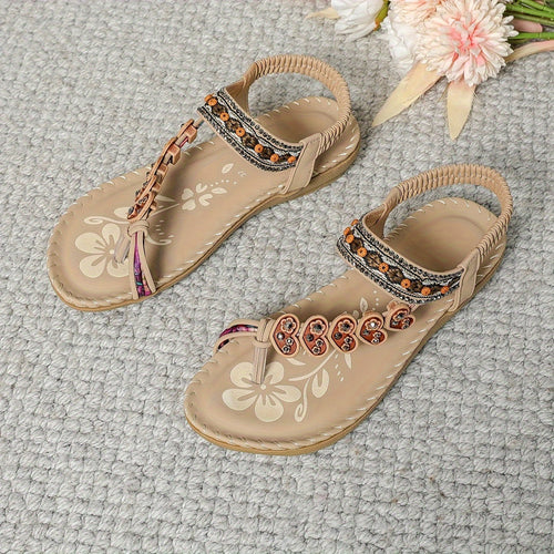 W&W Mode | Sandalen Flach Elastischer Knöchel Orthopädische Sandalen Damensandalen
