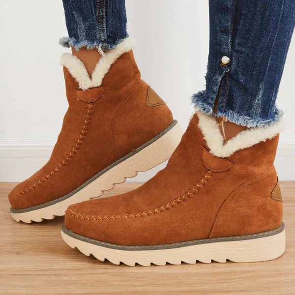 W&W Mode | Bequeme Stiefeletten Mit Futter Aus Fell Für Damen
