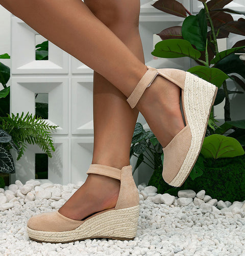 W&W Mode | Trendy Wedge Sandalen Mit Knöchelriemen Für Damen