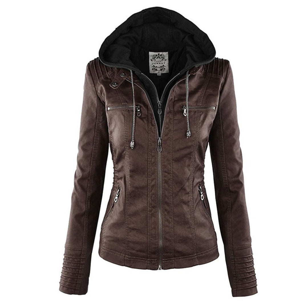 W&W Mode | Kunstlederjacke mit Kapuze