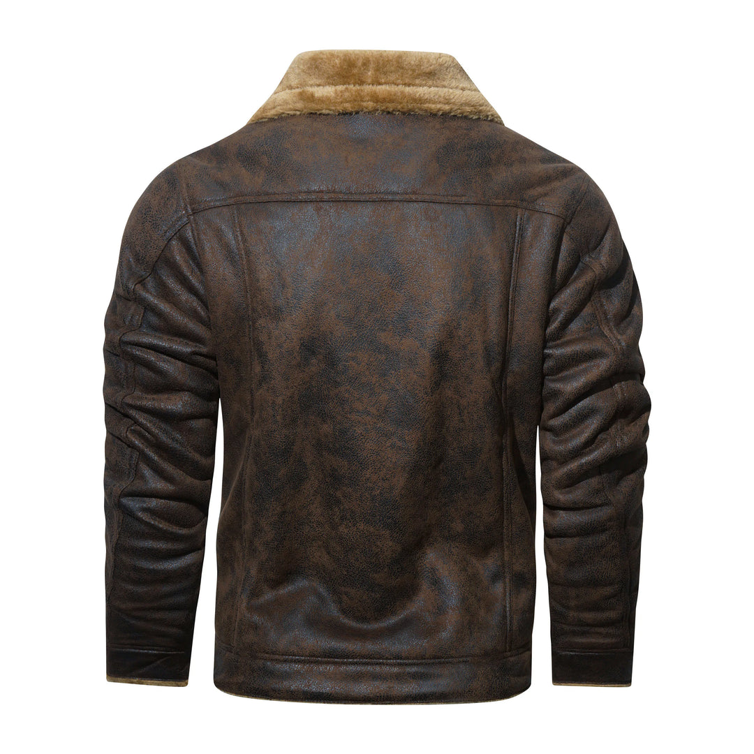 W&W Mode | Leder Pilotenjacke mit Weicher Fütterung Marinus