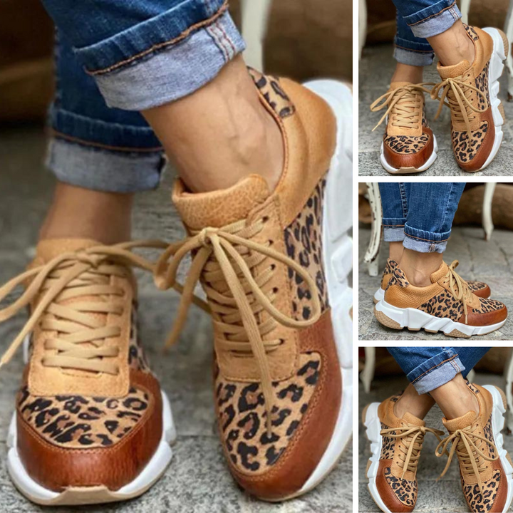 W&W Mode - Ortopädische Leopardenschuhe mit extra Unterstützung