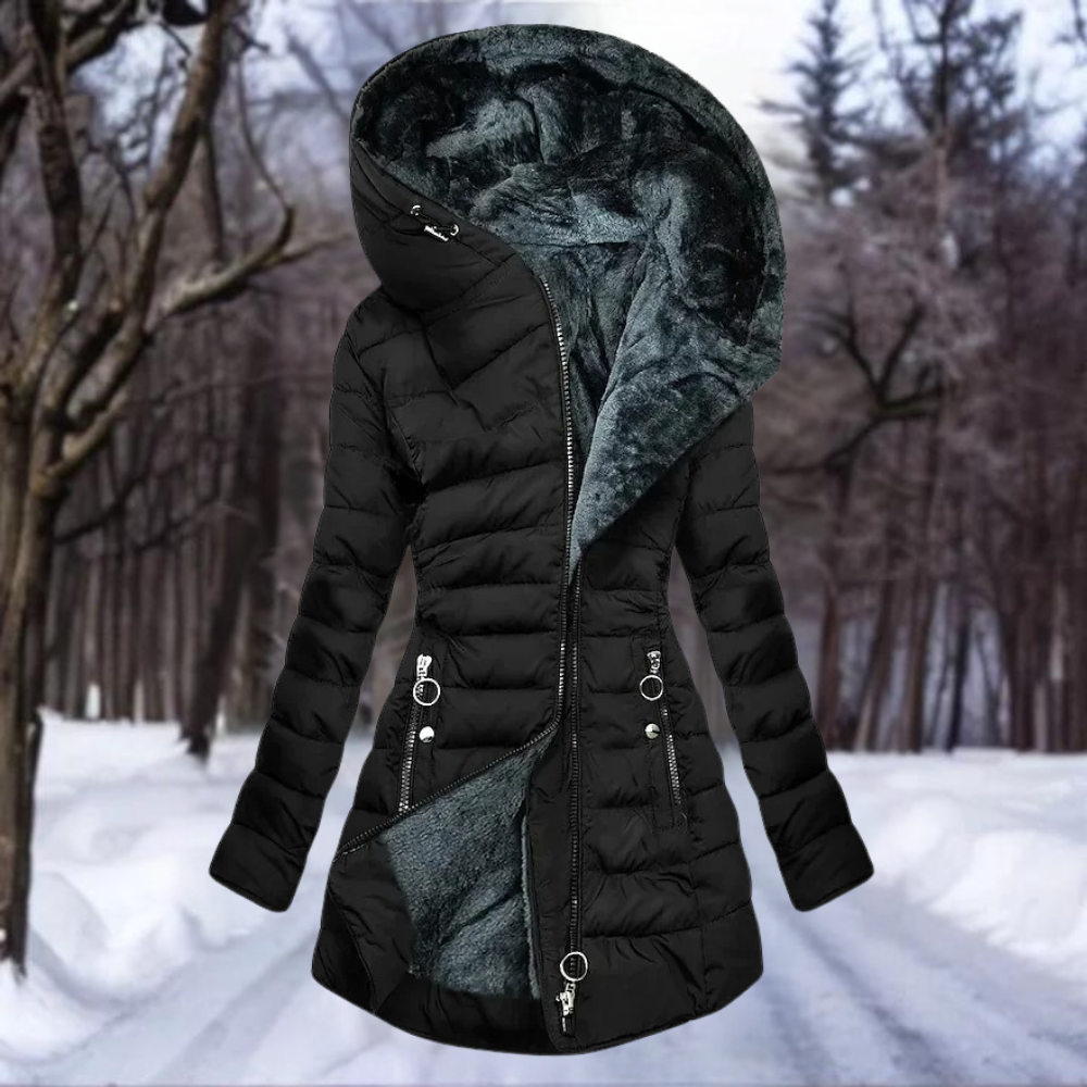 W&W Mode - Eleganter Plüschmantel Für Damen