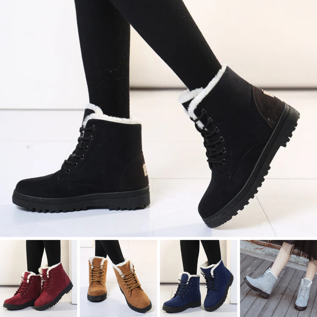W&W Mode | Rutschfeste Schneestiefel Mit Schnürsenkeln