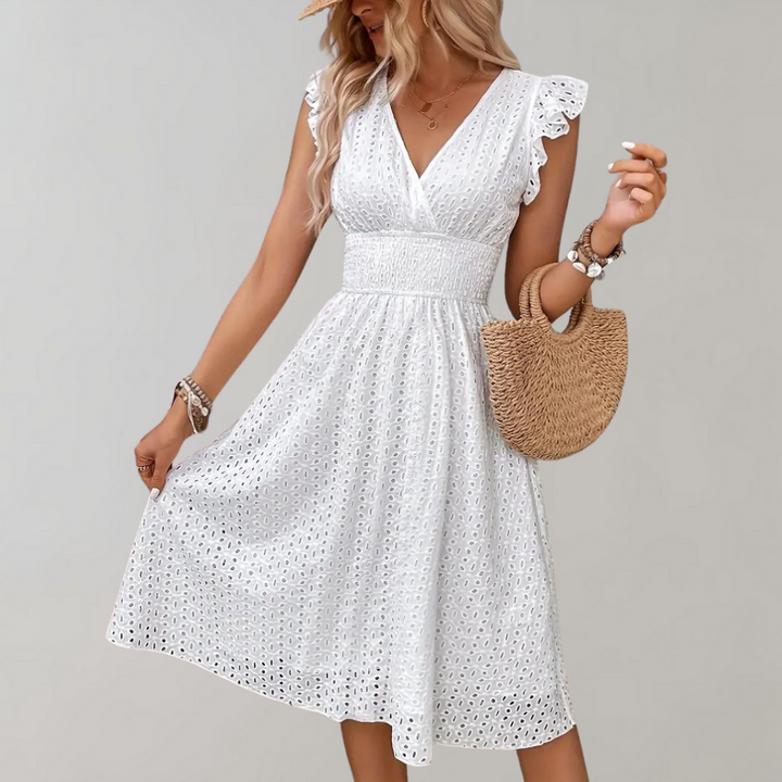 W&W Mode - Elegantes Sommerkleid mit Rüschen