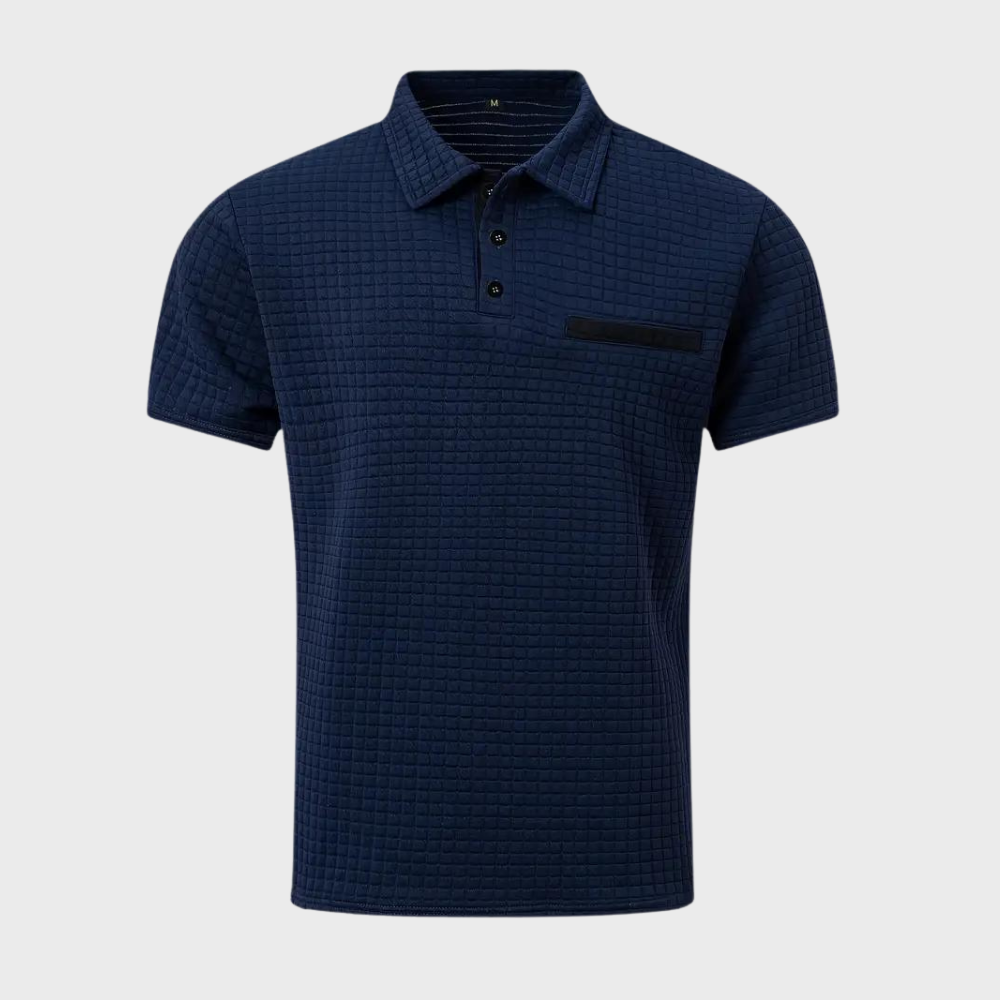 W&W Mode - Texturiertes Poloshirt