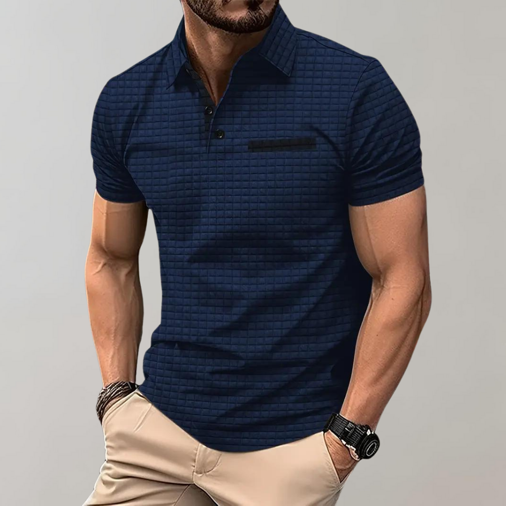 W&W Mode - Texturiertes Poloshirt
