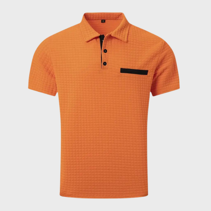 W&W Mode - Texturiertes Poloshirt