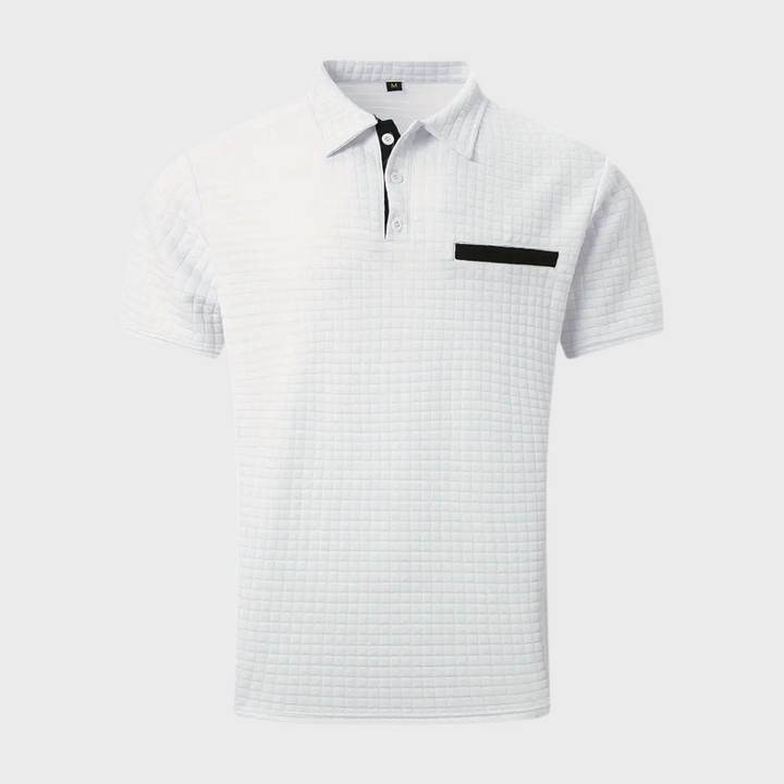 W&W Mode - Texturiertes Poloshirt