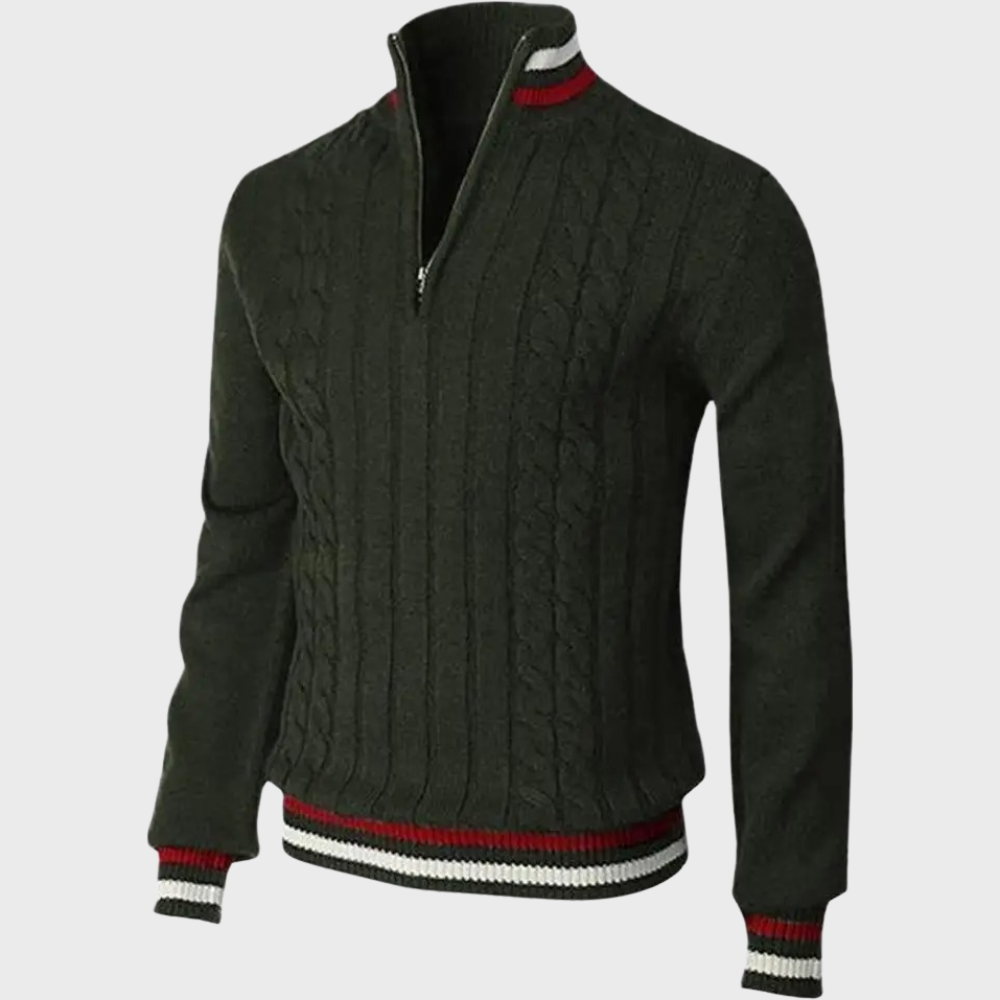 W&W Mode | Stilvolle Herrenpullover Mit Halben Reißverschluss