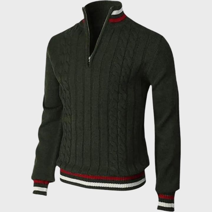W&W Mode | Stilvolle Herrenpullover Mit Halben Reißverschluss