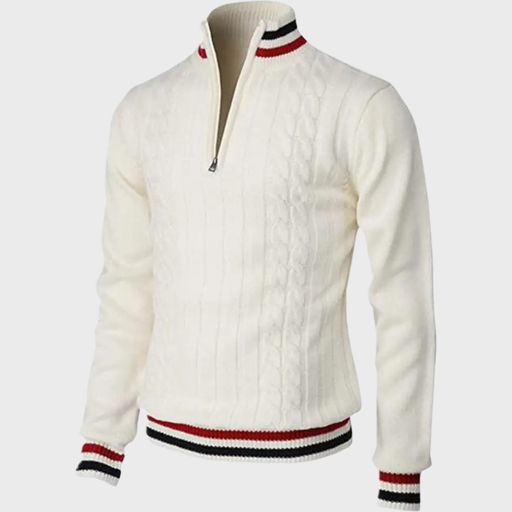 W&W Mode | Stilvolle Herrenpullover Mit Halben Reißverschluss