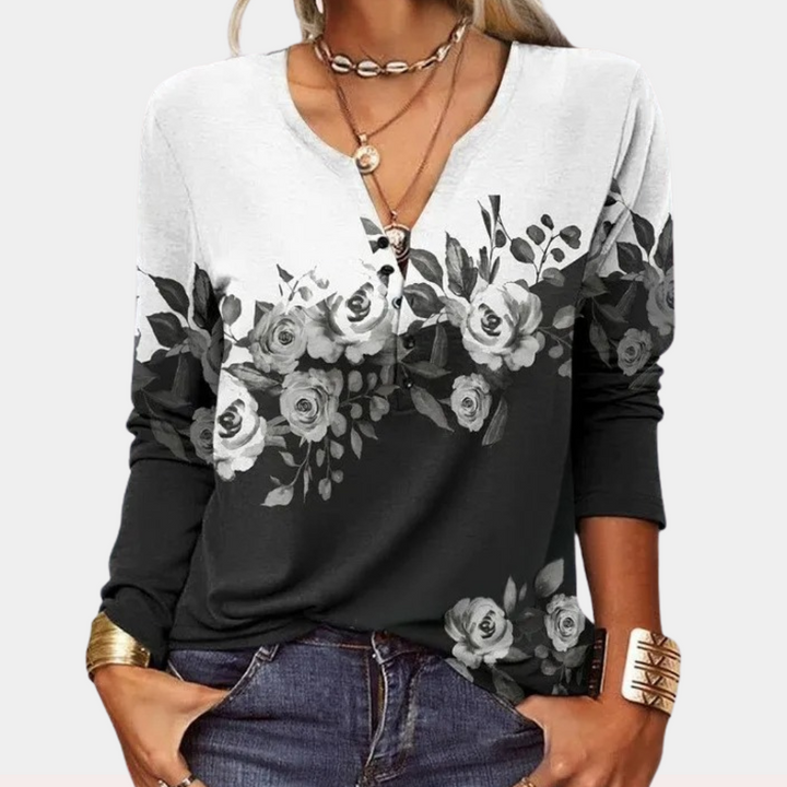 W&W Mode | Boho Paisley Bluse mit Farbverlauf für Damen