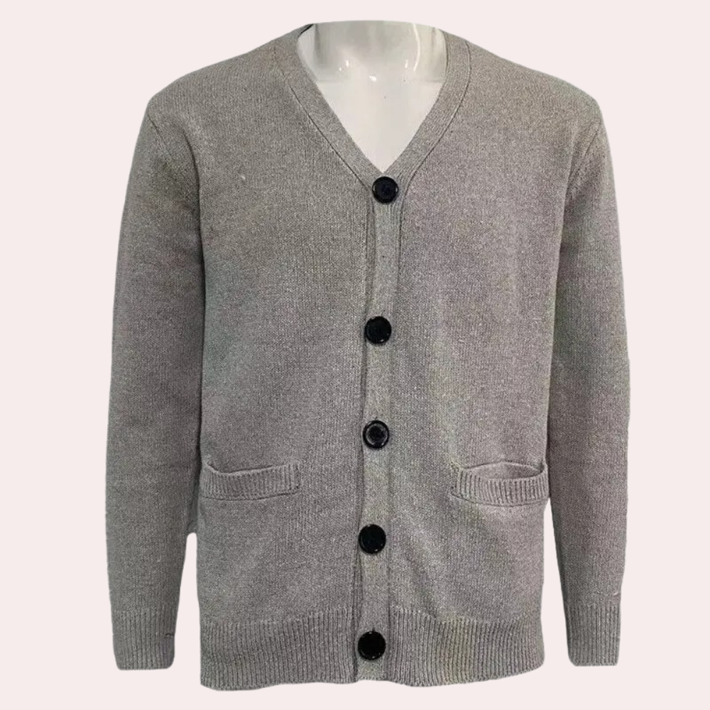 W&W Mode | Luxuriöse Herrenstrickjacke mit Knöpfen