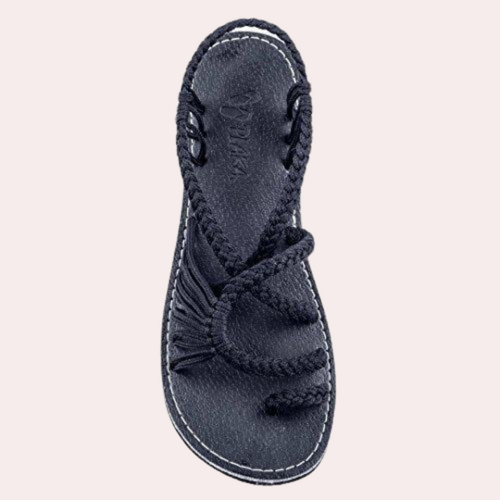 W&W Mode | Leichte Flache Riemchensandalen mit Offenem Zehendesign für Komfort