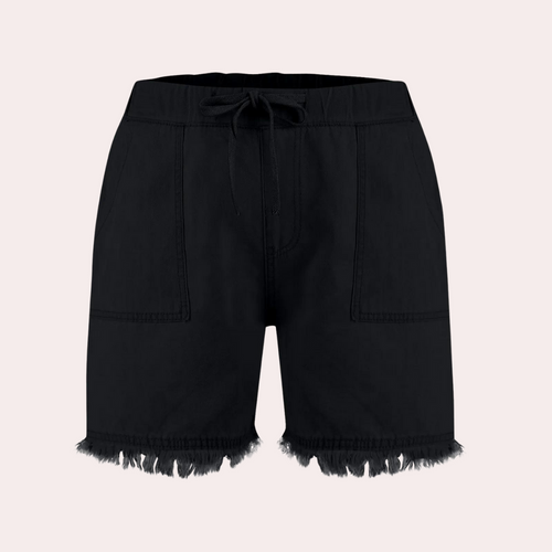W&W Mode | Einfache Passform mit Fransen Jeansshorts für Frauen