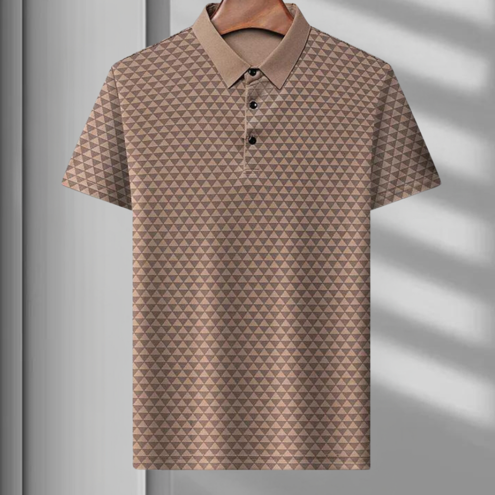 W&W Mode | Atmungsaktives Herren Polo Mit Geometrischem Muster
