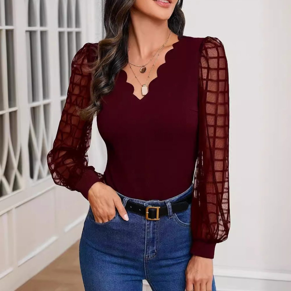 W&W Mode | Top für Frauen mit welligem Saum