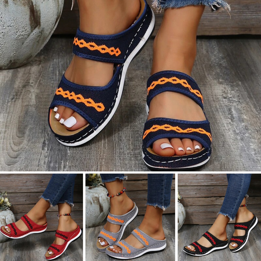 W&W Mode Einzigartige orthopädische Ledersandalen