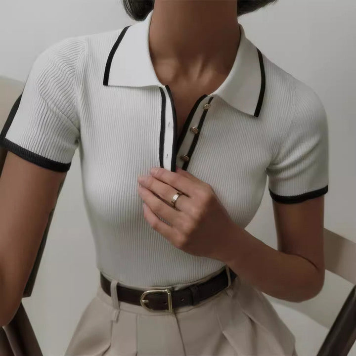 W&W Mode | Strick Polo Für Damen