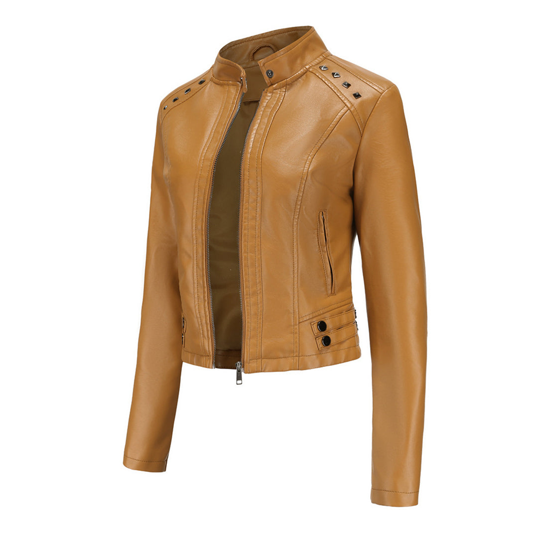 W&W Mode | Elegante Lederjacke mit einzigartigen Details für Damen