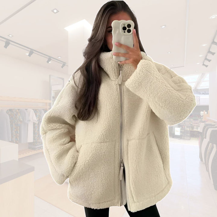 W&W Mode | Damen Teddy Fleecejacke
