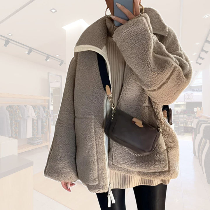 W&W Mode | Damen Teddy Fleecejacke