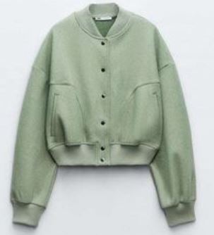 W&W Mode - Damen Crop Soft Bomber Jacke