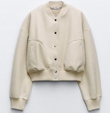 W&W Mode - Damen Crop Soft Bomber Jacke