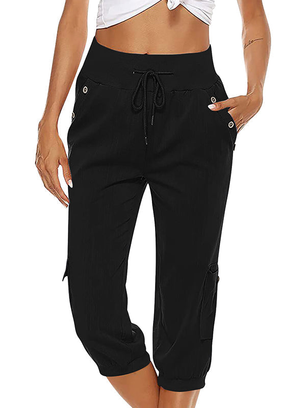 W&W Mode | Elastischer Taillenbund Caprihose Damenbekleidung