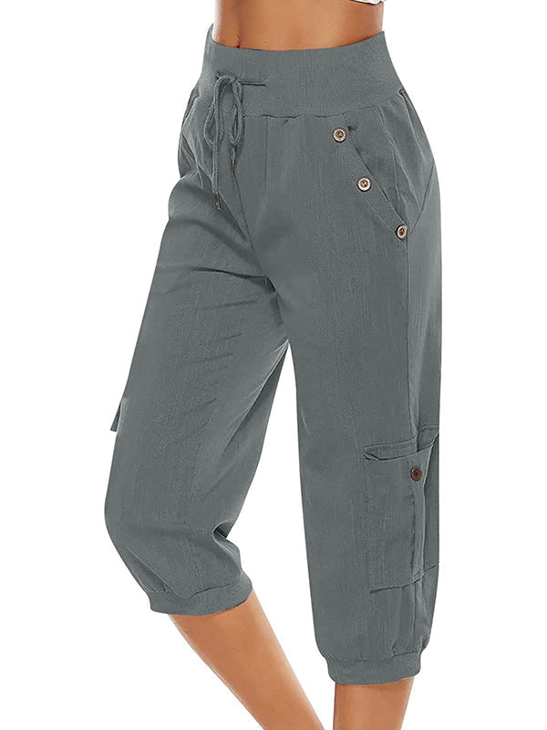 W&W Mode | Elastischer Taillenbund Caprihose Damenbekleidung