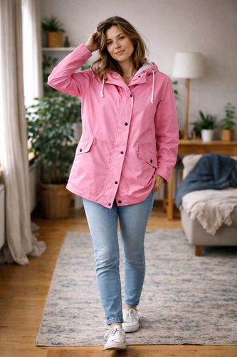 W&W Mode Damen Übergangsjacke mit Kapuze Leicht