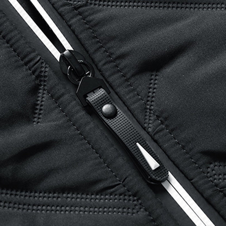 W&W Mode | Moderne Herren-Steppjacke Mit Reißverschluss Und Stehkragen