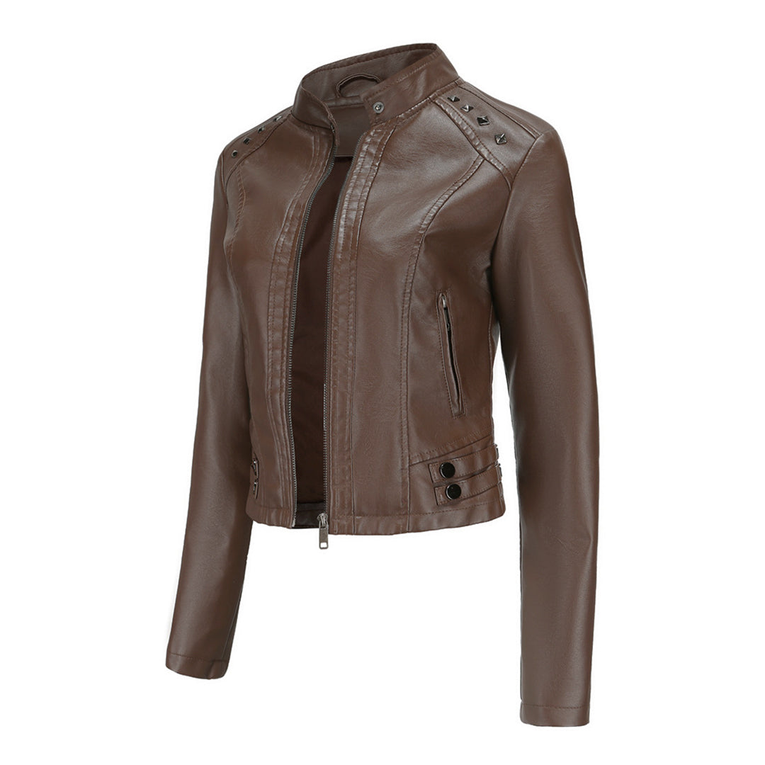 W&W Mode | Elegante Lederjacke mit einzigartigen Details für Damen