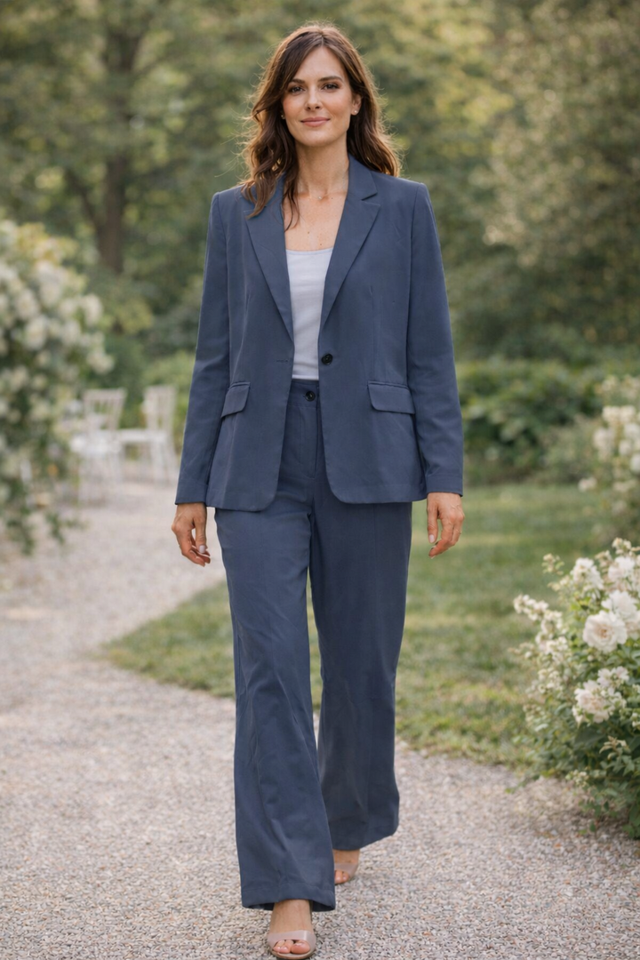 W&W Mode Damen Anzug Set Blazer Hose elegant Zweiteiler