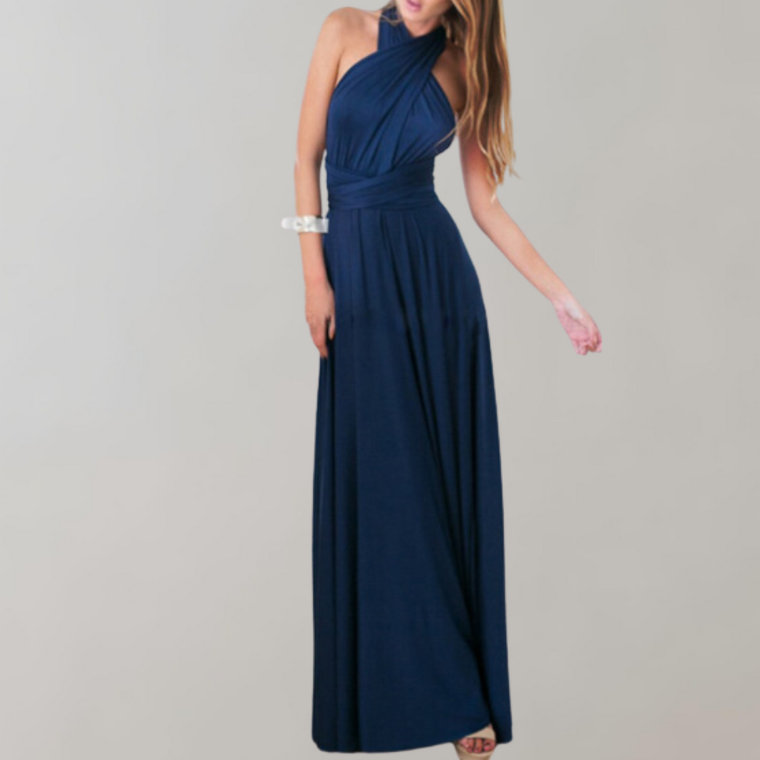 W&W Mode - Schick Maxikleid | Cocktail Kleid Taillengurtel