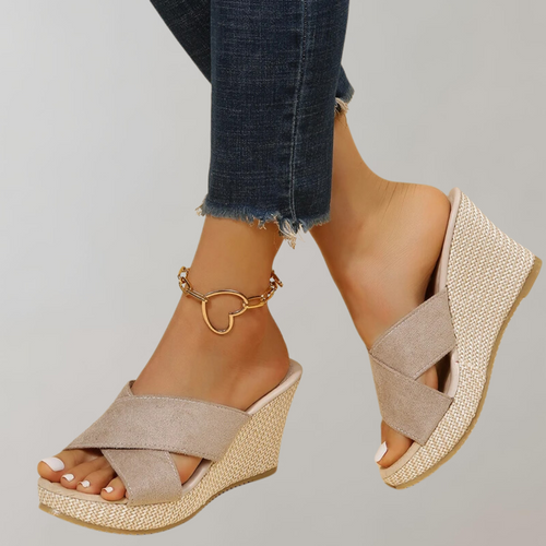 W&W Mode - Orthopädische Sandalen mit Absatz | Sandalen Damen bequem