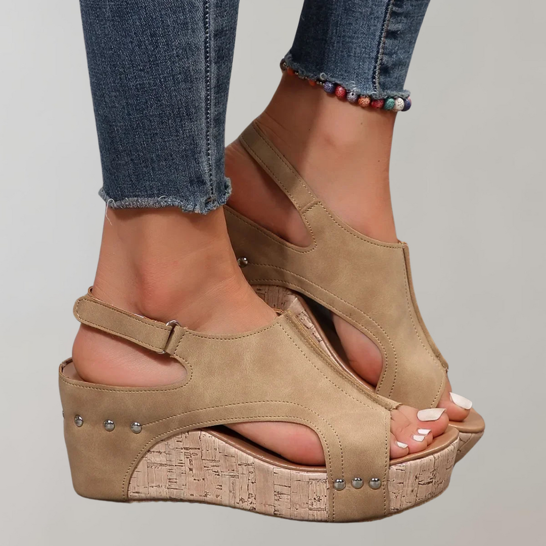 W&W Mode - Orthopädische Sandalen mit hohen Absätzen | Sandalen damen bequem